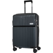 スーツケース ハードタイプ ファスナータイプ 拡張機能付き 旅行日数目安:5~6泊 56L 拡張時65L TSAロック搭載 インクブラック OD-0890-57