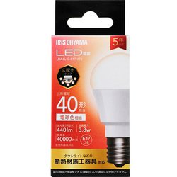LED電球 E17 広配光 40W 電球色 LDA4L-G-E17-4T8