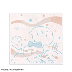 ちいかわ ほのぼの 34cm×34cm ブルー ウォッシュタオル 41-1321080