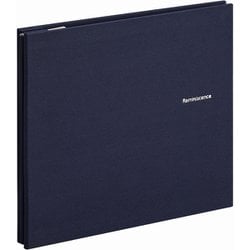 レミニッセンス フリーアルバム ドット糊黒台紙 ネイビーブルー XP-4708-15