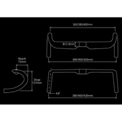 P&P COMPONENTS AVARICE ブラック 380/400mm Amazon | ピーアンドピーコンポーネンツ(P&P COMPONENTS
