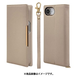 iPhone 16e用 手帳型ケース iLBE スタンド機能 ハンドストラップ付き マグネット式 エトープ 8631IP5EBHSEP