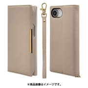 iPhone 16e用 手帳型ケース iLBE スタンド機能 ハンドストラップ付き マグネット式 エトープ 8631IP5EBHSEP