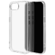 iPhone 16e用 ハイブリッドケース 衝撃吸収 頑丈 クリア×フロストホワイト TPU+PC 8636IP5EHPCLFW