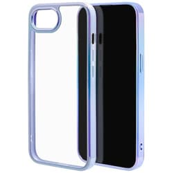 iPhone 16e用 ハイブリッドケース aurora 衝撃吸収 頑丈 TPU＋PC オーロラフレーム パープル×クリア 8662IP5EHPPU