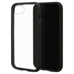 iPhone 16e用 ハイブリッドケース FLEXGUARD 衝撃吸収 頑丈 TPU＋PC ブラック×クリア 8664IP5EHPBK
