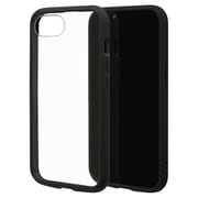 iPhone 16e用 ハイブリッドケース FLEXGUARD 衝撃吸収 頑丈 TPU＋PC ブラック×クリア 8664IP5EHPBK