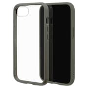 iPhone 16e用 ハイブリッドケース FLEXGUARD 衝撃吸収 頑丈 TPU+PC グレー×クリア 8666IP5EHPGRY