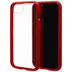 iPhone 16e用 ハイブリッドケース FLEXGUARD 衝撃吸収 頑丈 TPU＋PC レッド×クリア 8768IP5EHPRD