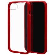 iPhone 16e用 ハイブリッドケース FLEXGUARD 衝撃吸収 頑丈 TPU＋PC レッド×クリア 8768IP5EHPRD