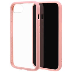 iPhone 16e用 ハイブリッドケース FLEXGUARD 衝撃吸収 頑丈 TPU＋PC ピンク×クリア 8769IP5EHPPK