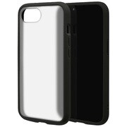 iPhone 16e用 ハイブリッドケース FLEXGUARD 衝撃吸収 頑丈 TPU+PC ブラック×フロスト ホワイト 8667IP5EHPBKFW