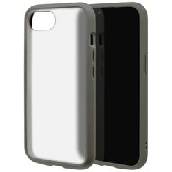 iPhone 16e用 ハイブリッドケース FLEXGUARD 衝撃吸収 頑丈 TPU＋PC グレー×フロスト ホワイト 8669IP5EHPGRYFW