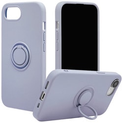 iPhone 16e用 ソフトケース TPU 落下防止リング付き スタンド機能 スモーキーブルー 8681IP5ETPRSBL