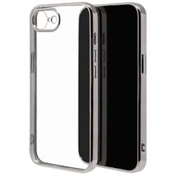 iPhone 16e用 ソフトケース TPU メタルフレーム 極限保護 精密設計 衝撃吸収 シルバー 8682IP5ETPLSV