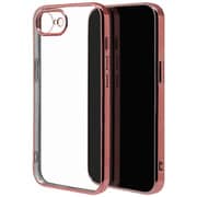 iPhone 16e用 ソフトケース TPU メタルフレーム 極限保護 精密設計 衝撃吸収 ピンクゴールド 8683IP5ETPLPG