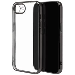 iPhone 16e用 ソフトケース TPU メタルフレーム 極限保護 精密設計 衝撃吸収 ブラック 8684IP5ETPLBK