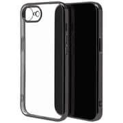 iPhone 16e用 ソフトケース TPU メタルフレーム 極限保護 精密設計 衝撃吸収 ブラック 8684IP5ETPLBK