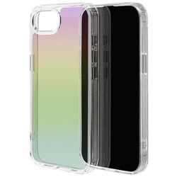 iPhone 16e用 ハイブリッドケース KAZARITAI 衝撃吸収 頑丈 オーロラクリア TPU＋PC 8689IP5EHPCL