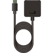 PD20W 小型AC充電器Type-Cケーブル一体型1.5m Aポート付 ET-O24ACK03-BK
