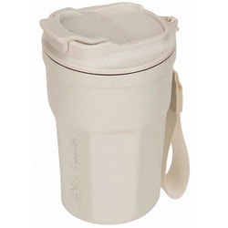 UE-3613 [アウトドア コップ マグカップ マグ カップ タンブラー 真空二重フリップリッドタンブラー 350ml 保温保冷 蓋付き ストラップ付き モンテ ホワイト]