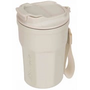 UE-3613 [アウトドア コップ マグカップ マグ カップ タンブラー 真空二重フリップリッドタンブラー 350ml 保温保冷 蓋付き ストラップ付き モンテ ホワイト]
