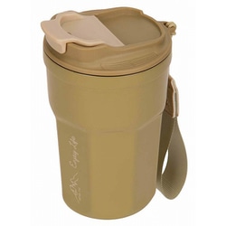 UE-3614 [アウトドア コップ マグカップ マグ カップ タンブラー 真空二重フリップリッドタンブラー 350ml 保温保冷 蓋付き ストラップ付き モンテ カーキ]