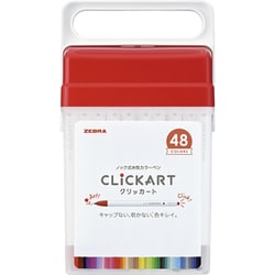 ノック式水性カラーペン クリッカート48色セット WYSS22-48C-N