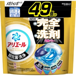 アリエール ジェルボール プロ パワー 超抗菌・洗浄 クリーンフレッシュの香り 詰め替え メガジャンボ 49個 [洗濯洗剤]