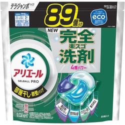 アリエール ジェルボール プロ 部屋干し×鉄壁バリア 部屋干しでもさわやかな香り 詰め替え テラジャンボ 89個 [洗濯洗剤]