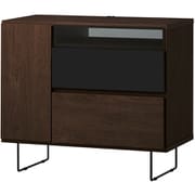 ローボード(テレビ台) 完成品(脚のみ取付有) ノルII 90AVチェスト BR/BK