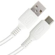 USB AtoC やわらかケーブル 1.2m 最大3A 転送速度480Mbps シリコンバンド付き ホワイト YDYAC120WH