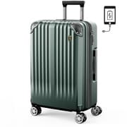 スーツケース ファスナータイプ 拡張機能付 USBポート付 Lサイズ 旅行日数目安:1週間以上 95L/拡張時109L TSAロック搭載 ミッドナイトグリーン NT-GB0201P
