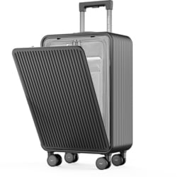 スーツケース フロントオープン Sサイズ 旅行日数目安：1～3泊 40L TSAロック搭載 ブラック NT-HB1302