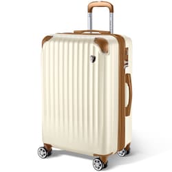 スーツケース ファスナータイプ 拡張機能付 Mサイズ 旅行日数目安：4～7泊 60L/拡張時74L TSAロック搭載 アイボリー NT-GB0201
