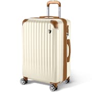 スーツケース ファスナータイプ 拡張機能付 Mサイズ 旅行日数目安:4~7泊 60L/拡張時74L TSAロック搭載 アイボリー NT-GB0201