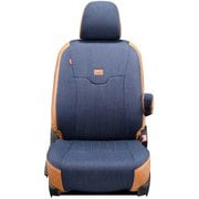 シートカバー 全席セット エブリィワゴン/タウンボックス/スクラムワゴン/クリッパーリオ ジーンズ ヴィンテージ ネイビー×ヴィンテージ キャメル 19ESA6080BE