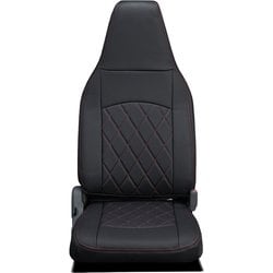 シートカバー 全席セット ハイエースバン/レジアスエースバン ストロングキルト ブラック×レッドステッチ 45ETL1172X02KA