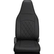 シートカバー 全席セット ハイエースバン/レジアスエースバン ストロングキルト ブラック×ブラックステッチ 45ETL1172X02KK