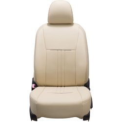 シートカバー 全席セット スペーシアカスタム/フレアワゴンカスタムスタイル アクセント アイボリー×ブラウンステッチ 47ESA6310VN