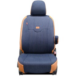 シートカバー 全席セット ヴォクシ―/ノア/エスクァイア/ヴォクシーハイブリッド/ノアハイブリッド/エスクァイアハイブリッド ジーンズ ヴィンテージ ネイビー×ヴィンテージ キャメル 19ETC1581BE