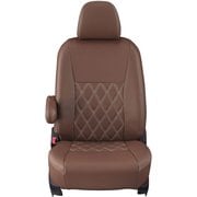シートカバー 全席セット プリウス ダイヤ ブラウン×アイボリーステッチ 16ETB1078N