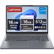 ノートパソコン/IdeaPad Slim 3i Gen 10/16.0型/Core i5-13420H/SSD 512GB/メモリ 16GB/Windows 11 Home/Microsoft 365 Basic+Office Home & Business 2024/ルナグレー 83K20018JP
