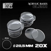GSWD-11653 クリアーアクリルベース 円形 28.5mm 20枚入 [プラモデル用品]