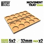 GSWD-12578 MDFムーブメントトレイ スカーミッシュ ライン 32mm 5×2 2枚入 [プラモデル用品]