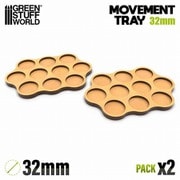 GSWD-12582 MDFムーブメントトレイ 丸型スカーミッシュ 32mm 3×4×3 2枚入 [プラモデル用品]