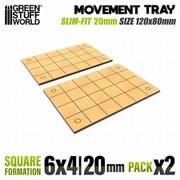 GSWD-12599 MDFムーブメントトレイ スリムフィットスクエア 120×80mm 2枚入 [プラモデル用品]