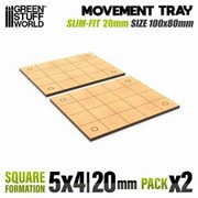 GSWD-12605 MDFムーブメントトレイ スリムフィットスクエア 100×80mm 2枚入 [プラモデル用品]