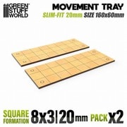 GSWD-12612 MDFムーブメントトレイ スリムフィットスクエア 160×60mm 2枚入 [プラモデル用品]