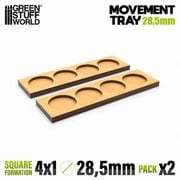 GSWD-12627 MDFムーブメントトレイ スカーミッシュ ライン 28.5mm 4×1 2枚入 [プラモデル用品]